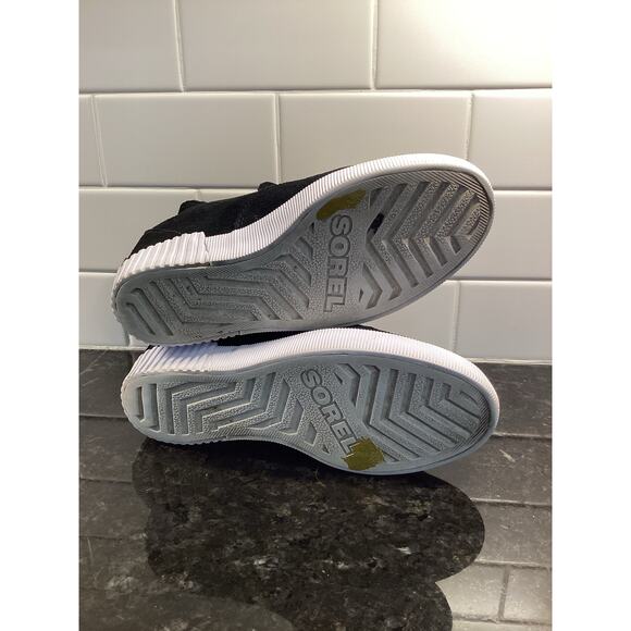 Sorel Women's Out 'N About Slip-On Wedge Boots Street Winter Black White Size 6 - Picture 8 of 9